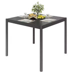 Aluminum Outdoor Dining Table for 4-8, Large Rectangular Patio Table with E-Coating for Backyard, Deck, Garden, Lawn,
