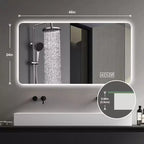 Miroir mural de salle de bain tactile sans cadre Whisen avec fonction anti-buée