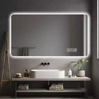 Miroir mural de salle de bain tactile sans cadre Whisen avec fonction anti-buée