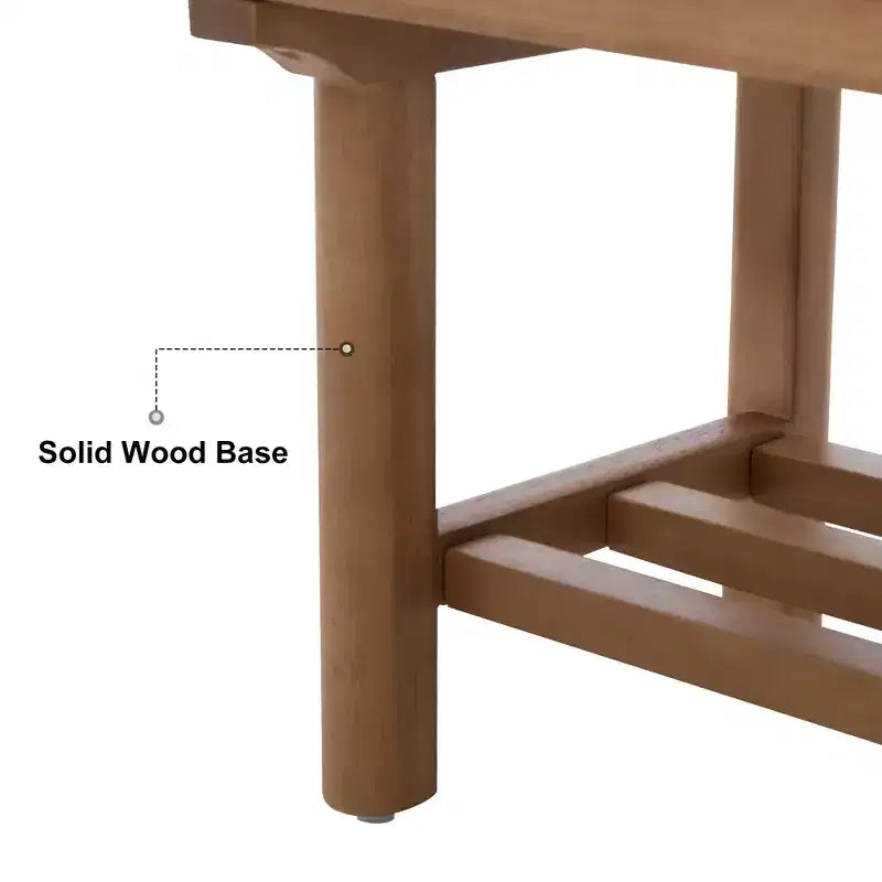 Banc rembourré en polaire Bekrvio 44 pouces – Cadre en bois massif, banc moderne du milieu du siècle avec sangles en PU pour salon, chambre à coucher