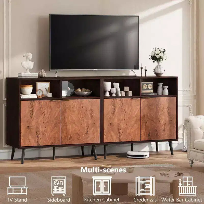 Buffet de rangement avec tiroirs (lot de 2), Grand buffet console de 80 cm
