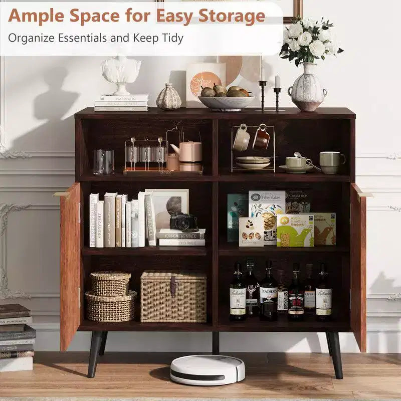 Buffet de rangement avec tiroirs (lot de 2), Grand buffet console de 80 cm