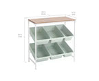 Chariot de rangement à 6 bacs Seville Classics, 32,5 L x 14,2 P x 30,5 H