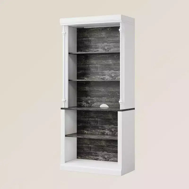 Étagère Coolmee avec étagères réglables, Vitrine à 5 niveaux avec lumières LED, Vitrine autoportante pour objets de collection Chambre Salon
