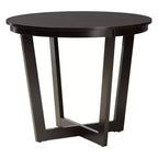 Ensemble de salle à manger 5 pièces Baxton Studio Selby en tissu sable moderne et bois marron foncé