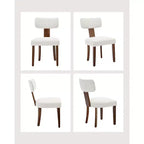 Lot de 2 chaises de salle à manger avec cadre en bois massif et revêtement en cuir, capacité de poids de 120 kg, facile à nettoyer pour la salle à manger