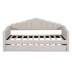Lit de repos gigogne simple Bellemave pour adultes, enfants, filles, adolescents, lits de repos gigognes pour salon, velours, beige