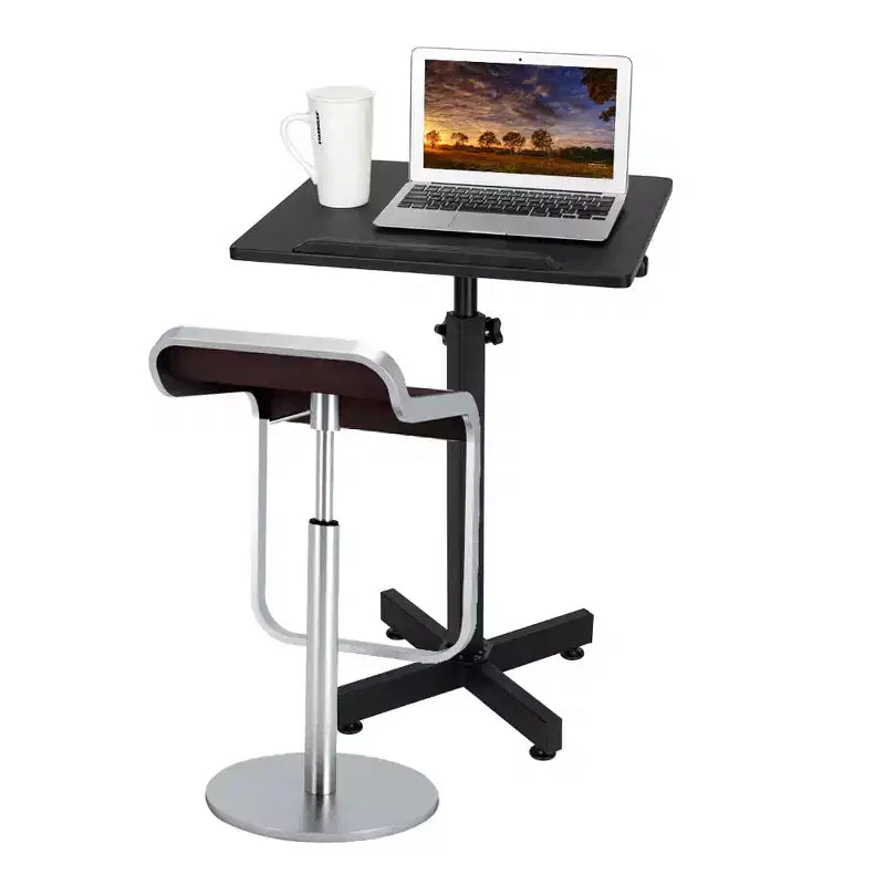 VINGLI Pupitre classique, support de podium, podium mobile réglable en hauteur, plateau de table polyvalent pour discours, conférences, bureau pour ordinateur portable avec butée de bord, noir