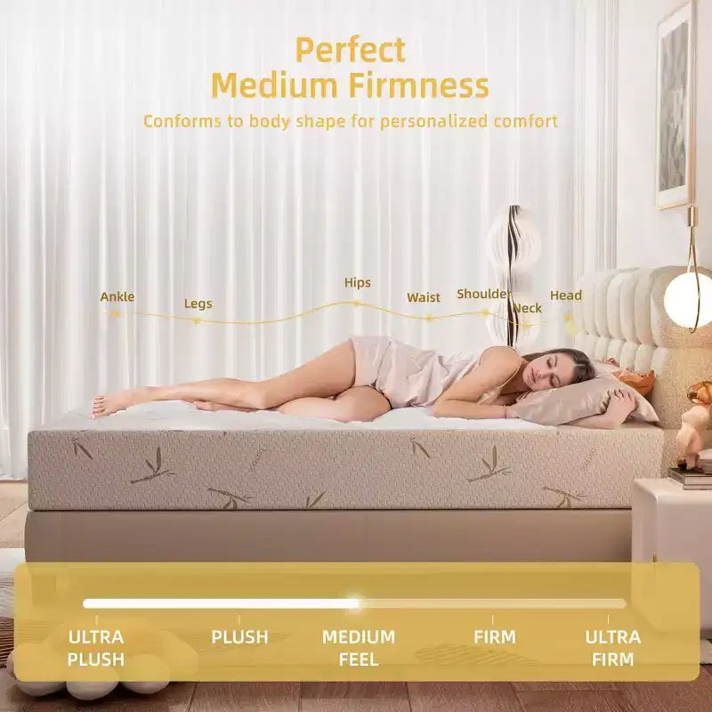 Matelas SUGIFT en mousse à mémoire de forme 8" en boîte avec gel rafraîchissant, soutien mi-ferme et certifié CertiPUR
