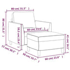 vidaXL Fauteuil d'appoint avec repose-pieds en similicuir - Noir