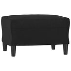 vidaXL Fauteuil d'appoint avec repose-pieds en similicuir - Noir