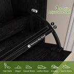 Meuble à chaussures TruAIR à 4 tiroirs - Organisateur d'entrée étroit autoportant avec pieds en métal pour couloir/vestibule