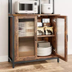 64,5 Meuble de rangement avec support micro-ondes à 5 niveaux Grand chariot de cuisine à étagères support de cafetière
