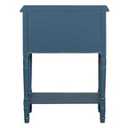Bellemave Table Console Étroite, Table Basse Fine avec Trois Tiroirs de Rangement et Étagère Inférieure (Bleu foncé)