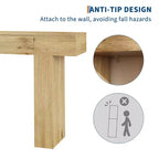 Table console de 120 cm avec tiroir, Table de canapé rectangulaire en bois derrière le canapé, Tables d'entrée industrielles de style ferme pour couloir