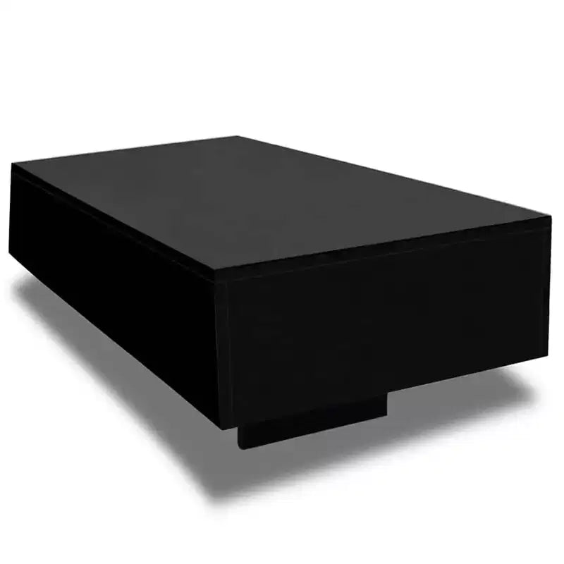 Table basse MDF noir brillant avec finition brillante Moyenne