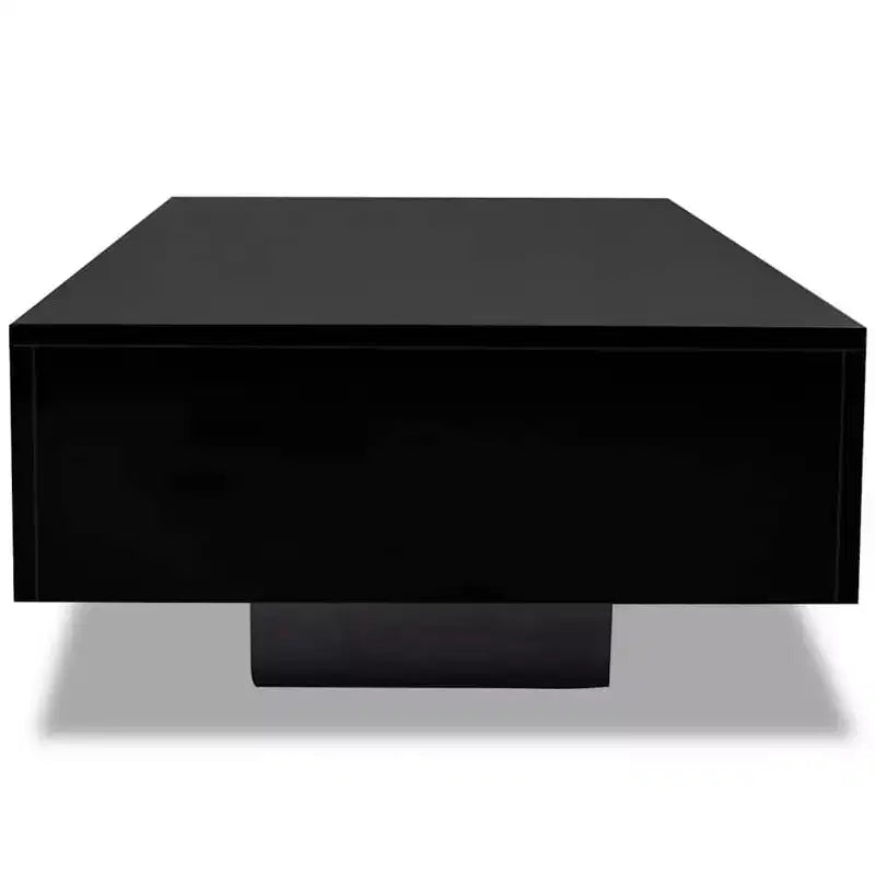 Table basse MDF noir brillant avec finition brillante Moyenne