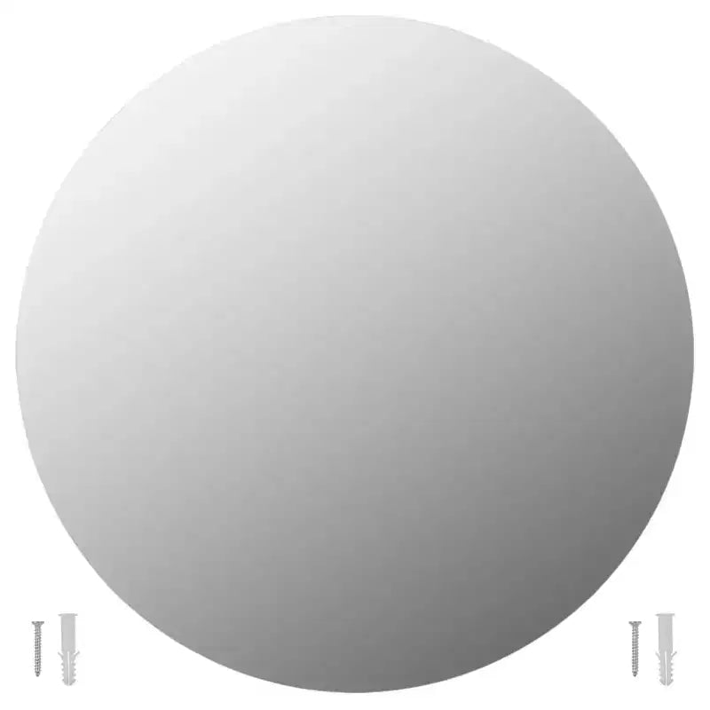 Miroir mural lot de 2 en verre transparent de 70 cm de diamètre