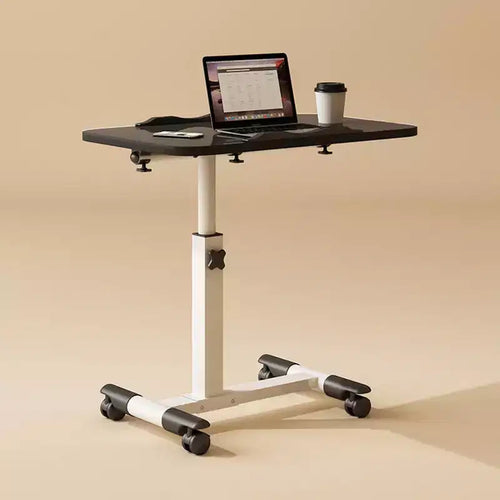 Table de lit réglable avec roulettes, bureau portable pliable pour ordinateur portable (hauteur réglable) pour bureau à domicile et poste de travail (1-pack)