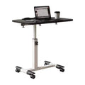 Adjustable Overbed Table with Wheels  Portable Foldable Laptop Desk (Height Adjustable) for Home Office & Workstation (1-Pack)