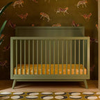 Lit de bébé convertible 4-en-1 Babyletto Palma Mid-Century avec kit de conversion pour lit de bambin