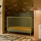 Lit de bébé convertible 4-en-1 Babyletto Palma Mid-Century avec kit de conversion pour lit de bambin