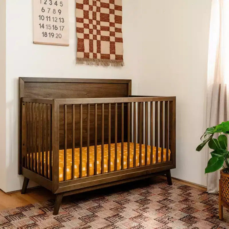 Lit de bébé convertible 4-en-1 Babyletto Palma Mid-Century avec kit de conversion pour lit de bambin