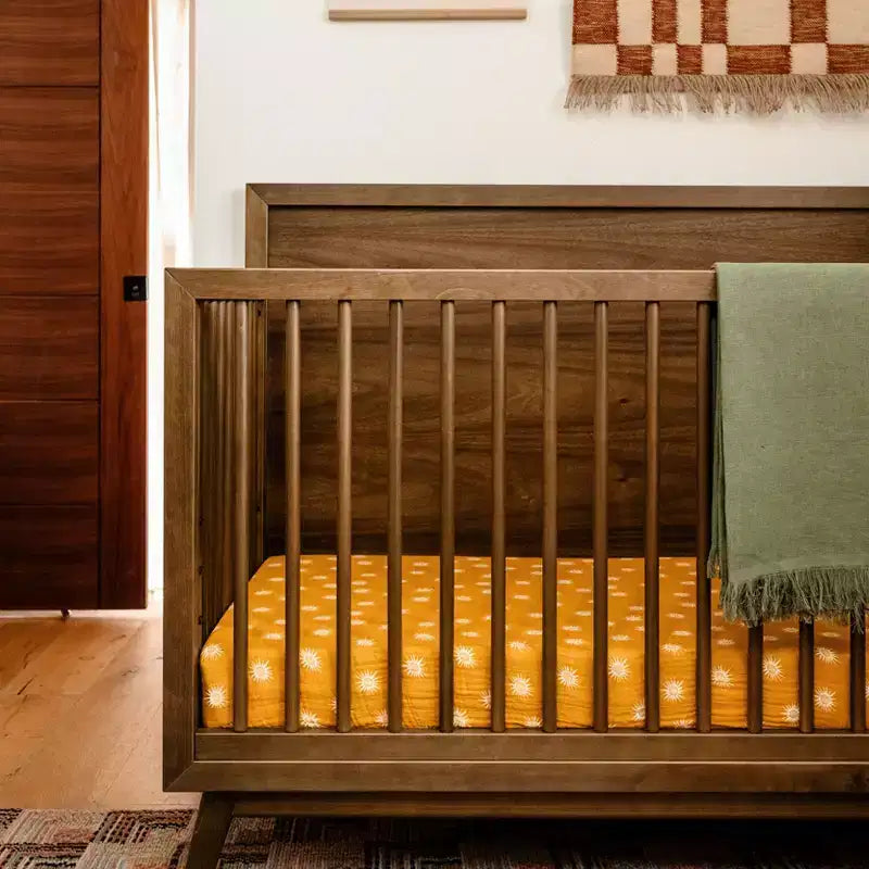 Lit de bébé convertible 4-en-1 Babyletto Palma Mid-Century avec kit de conversion pour lit de bambin