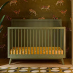 Lit de bébé convertible 4-en-1 Babyletto Palma Mid-Century avec kit de conversion pour lit de bambin
