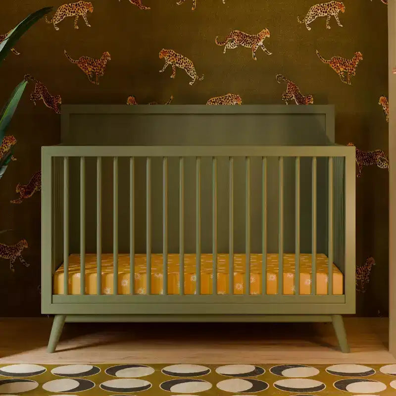 Lit de bébé convertible 4-en-1 Babyletto Palma Mid-Century avec kit de conversion pour lit de bambin