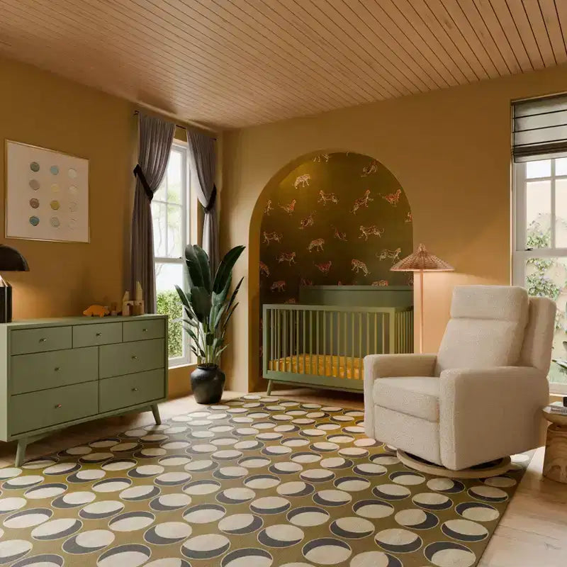 Lit de bébé convertible 4-en-1 Babyletto Palma Mid-Century avec kit de conversion pour lit de bambin
