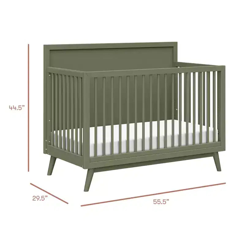Lit de bébé convertible 4-en-1 Babyletto Palma Mid-Century avec kit de conversion pour lit de bambin