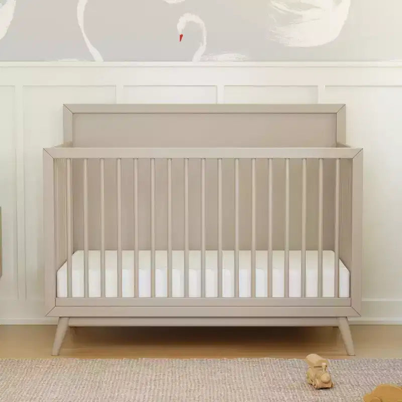 Lit de bébé convertible 4-en-1 Babyletto Palma Mid-Century avec kit de conversion pour lit de bambin