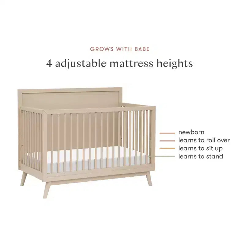 Lit de bébé convertible 4-en-1 Babyletto Palma Mid-Century avec kit de conversion pour lit de bambin
