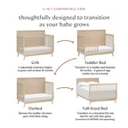 Lit de bébé convertible 4-en-1 Babyletto Palma Mid-Century avec kit de conversion pour lit de bambin