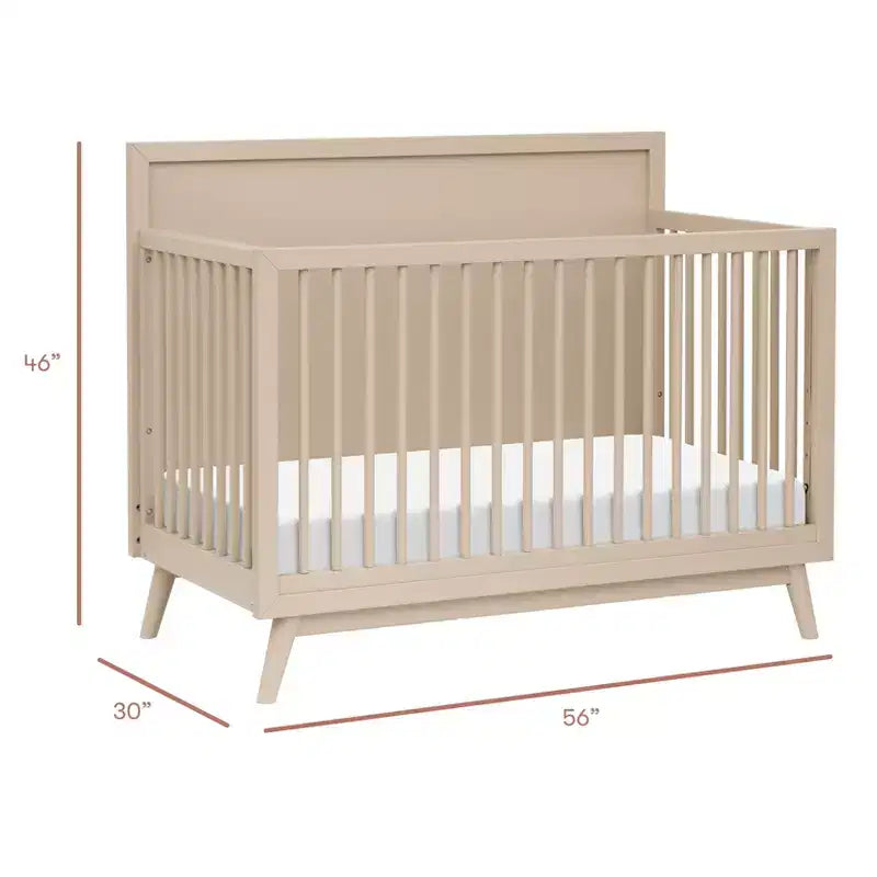 Lit de bébé convertible 4-en-1 Babyletto Palma Mid-Century avec kit de conversion pour lit de bambin