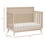Lit de bébé convertible 4-en-1 Babyletto Palma Mid-Century avec kit de conversion pour lit de bambin