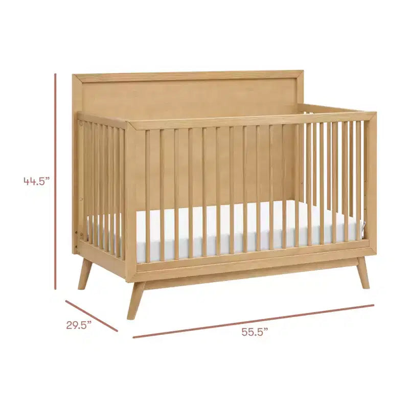 Lit de bébé convertible 4-en-1 Babyletto Palma Mid-Century avec kit de conversion pour lit de bambin