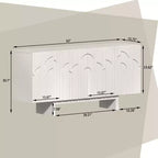 CLIHOME Buffet de rangement en bois moderne 4 portes autoportant, Meuble TV et Console