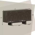 CLIHOME Buffet de rangement en bois moderne 4 portes autoportant, Meuble TV et Console