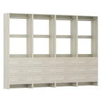 Système d'organisation de placard Besiost avec tiroirs en bois, armoire autoportante avec tringle à vêtements