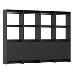 Système d'organisation de placard Besiost avec tiroirs en bois, armoire autoportante avec tringle à vêtements