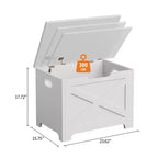 COZONY Banc de rangement en bois de 60 cm avec charnière de sécurité, grand coffre à jouets et coffre de rangement, organisateur facile à monter pour entrée, salon et chambre à coucher