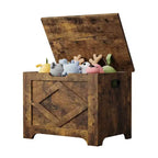 COZONY Banc de rangement en bois de 60 cm avec charnière de sécurité, grand coffre à jouets et coffre de rangement, organisateur facile à monter pour entrée, salon et chambre à coucher