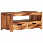 vidaXL Table basse marron clair Bois d'acacia massif