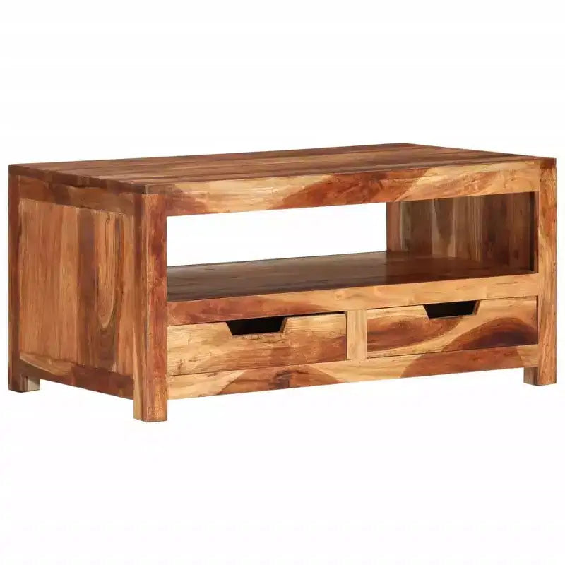 vidaXL Table basse marron clair Bois d'acacia massif