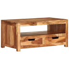 vidaXL Table basse marron clair Bois d'acacia massif