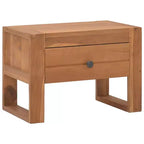 vidaXL Bedside Cabinet 19.7x11.8x13.8 Solid Teak Wood