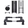 BLACK+DECKER Adjustable Pedestal Stand, Compact 4H Base with Anti-Vibration Pads, Stainless Steel Frame, Supports 700 lbs, BWS16, Black