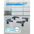 Pied support réglable BLACK+DECKER, base compacte 4H avec patins anti-vibrations, cadre en acier inoxydable, supporte 317 kg, BWS16, noir